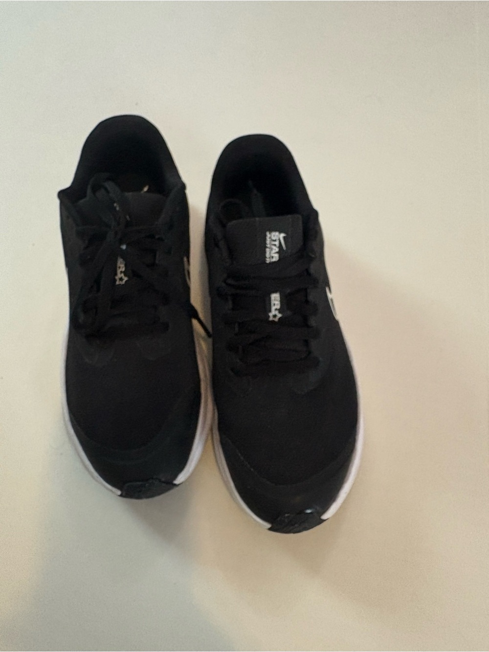 Nike Kids Black and White Lace-Up Sneakers
